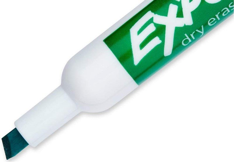 Expo مجموعة markers جافة قابلة للمسح برأس مشطوف برائحة منخفضة Expo 80174، مصممة للألواح البيضاء، الزجاج ومعظم الأسطح غير المسامية، 4 أقلام ملونة متنوعة، عبوة من 6 علب - Image 4